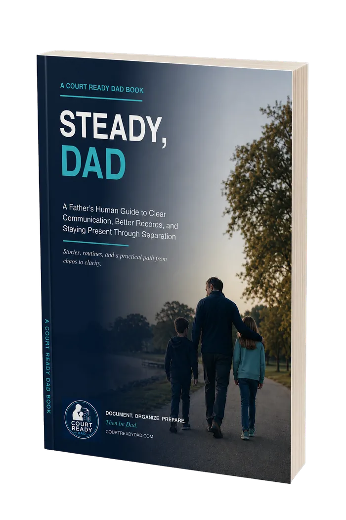 Cover of the Steady, Dad 166-page guide included free with the kit